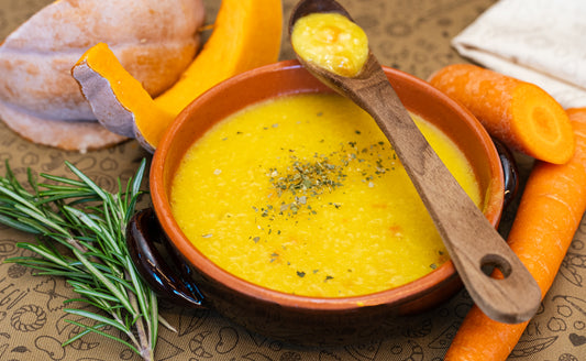 Zuppa Delicata Bio con legumi italiani decorticati, carote e zucca