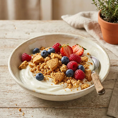 Crumble crujiente para yogur y fruta