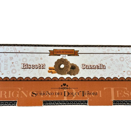 Packaging biscotti LEGÙ alla cannella, ricchi di legumi e proteine vegetali, senza glutine, per una merenda sana.