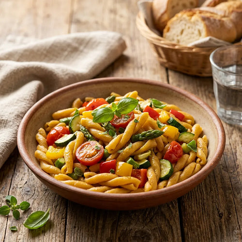 Intrecci con verdure fresche di stagione