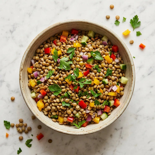 Insalata tiepida con verdure croccanti