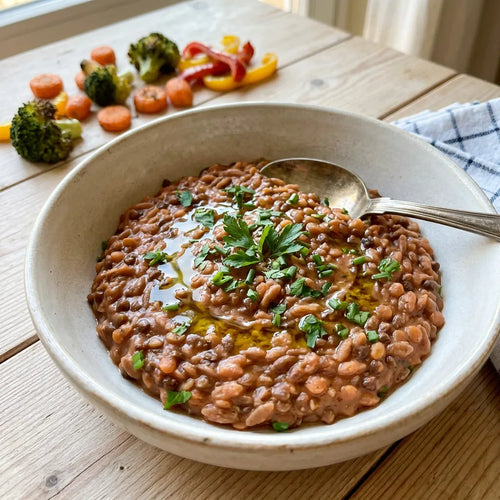 Risotto classico con verdure di stagione