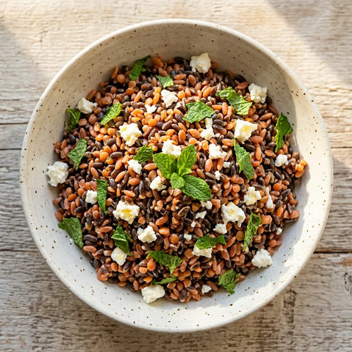 Insalata fredda con feta e menta