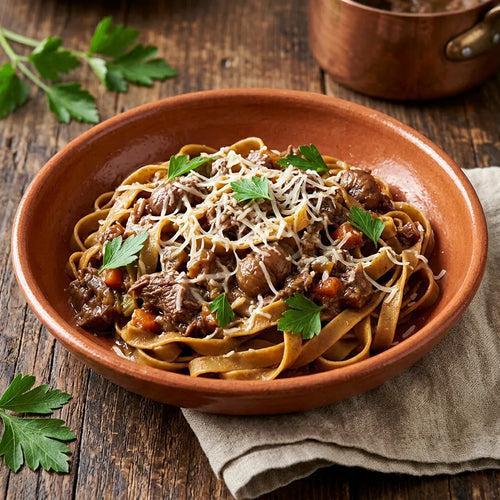 Tagliatelle con ragù di cinghiale