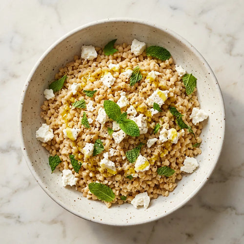 Insalata tiepida con feta e menta