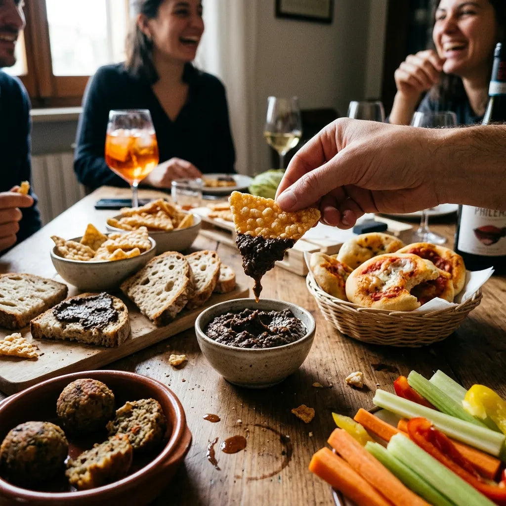 Aperitivo sano e sfizioso con snack, pizzette e polpette di legumi Legù