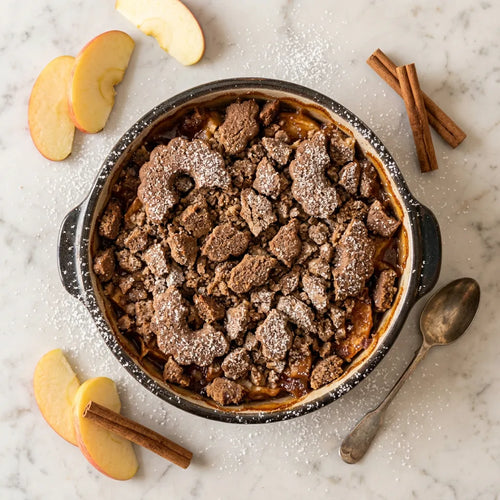 Creative apple crumble