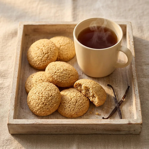 Biscotti classici con tè caldo
