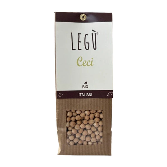 LEGÙ Garbanzos Ecológicos: paquete de legumbres italianas sin gluten y ricas en proteína vegetal.