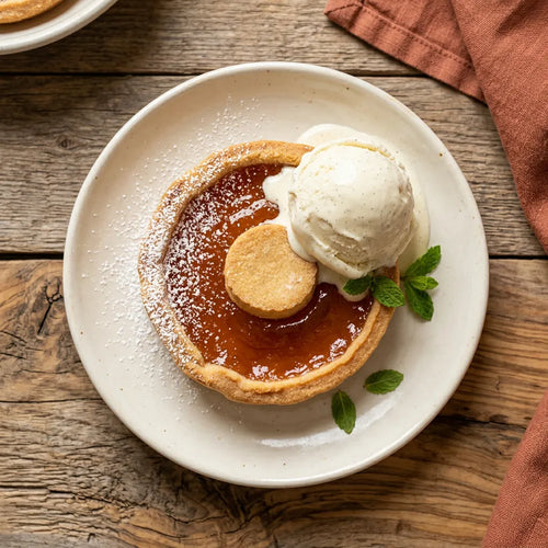 Dessert leggero con gelato vaniglia