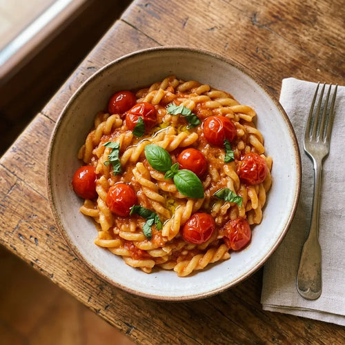 Risottata con pomodorini e basilico