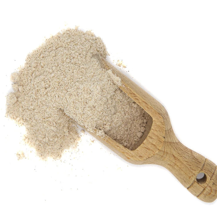 LEGÙ Farina di sorgo cotto a vapore, 250g, in paletta di legno beige, pronta all'uso. Senza glutine, alta in proteine vegetali.