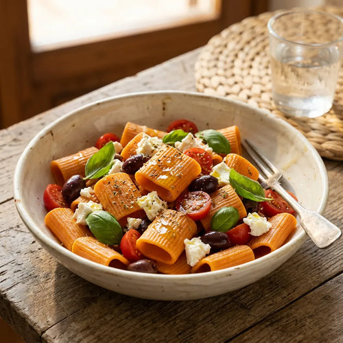Insalata fredda di paccheri mediterranea