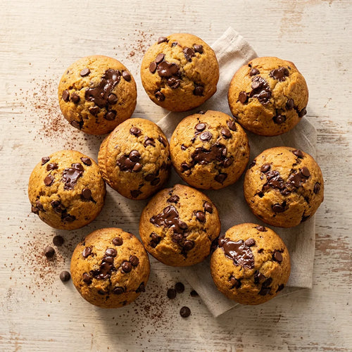 Muffin soffici con gocce di cioccolato