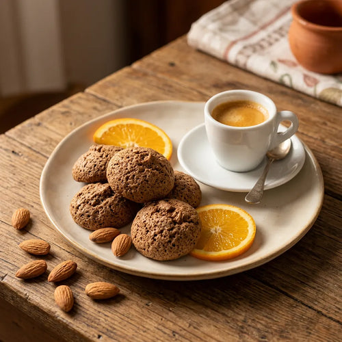 Pasticcini con caffè espresso