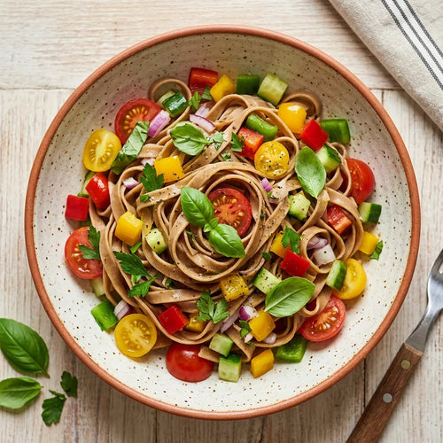 In insalata fredda con verdure