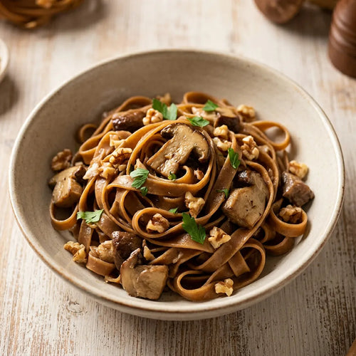 Saltate con funghi porcini e noci