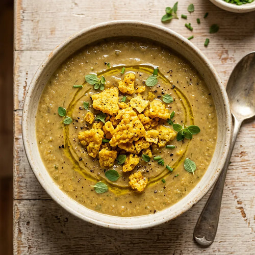 Crumble salato su vellutate