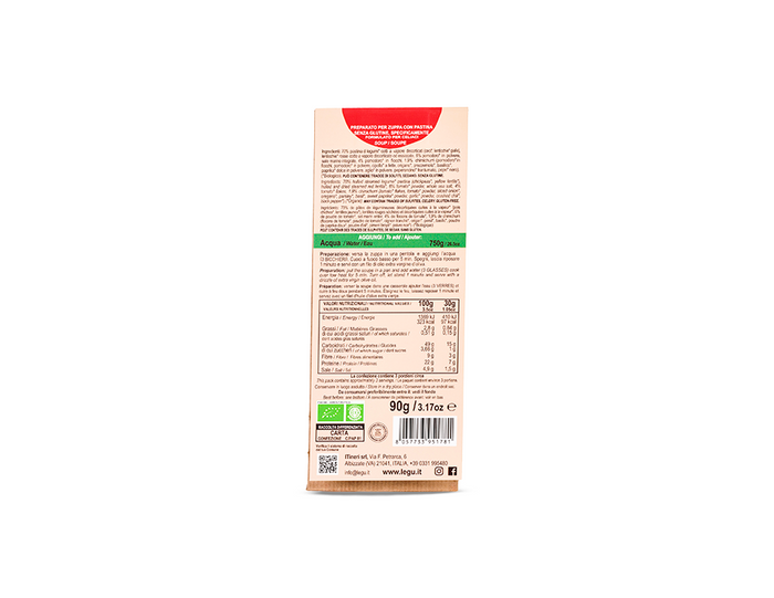 Valori nutrizionali Zuppa di Legumi Bio Vivace – Pomodoro e Chimichurri